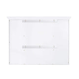 ANGELES HOME 40 in. W x 30 in. H Rectangular Solid Wood Wall Mount Medicine Cabinet with Mirror, 2-Soft-Closed Door,Easy Hang, White