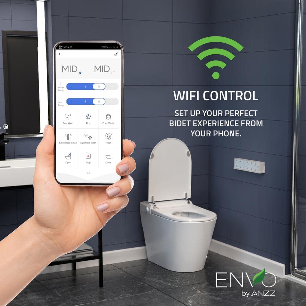 ANZZI ENVO Echo Smart Bidet Toilet with Auto Flush & Heated Seat
