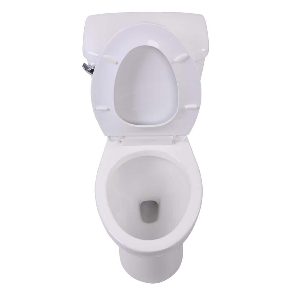 ANZZI Author 2-Piece 1.28 GPF Single Flush Elongated Toilet in White