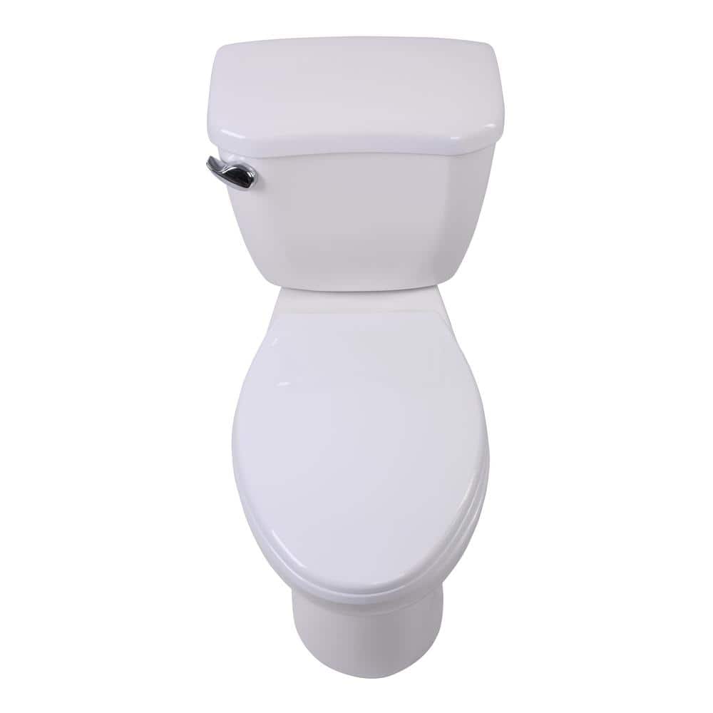 ANZZI Author 2-Piece 1.28 GPF Single Flush Elongated Toilet in White