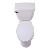 ANZZI Author 2-Piece 1.28 GPF Single Flush Elongated Toilet in White