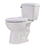 ANZZI Author 2-Piece 1.28 GPF Single Flush Elongated Toilet in White