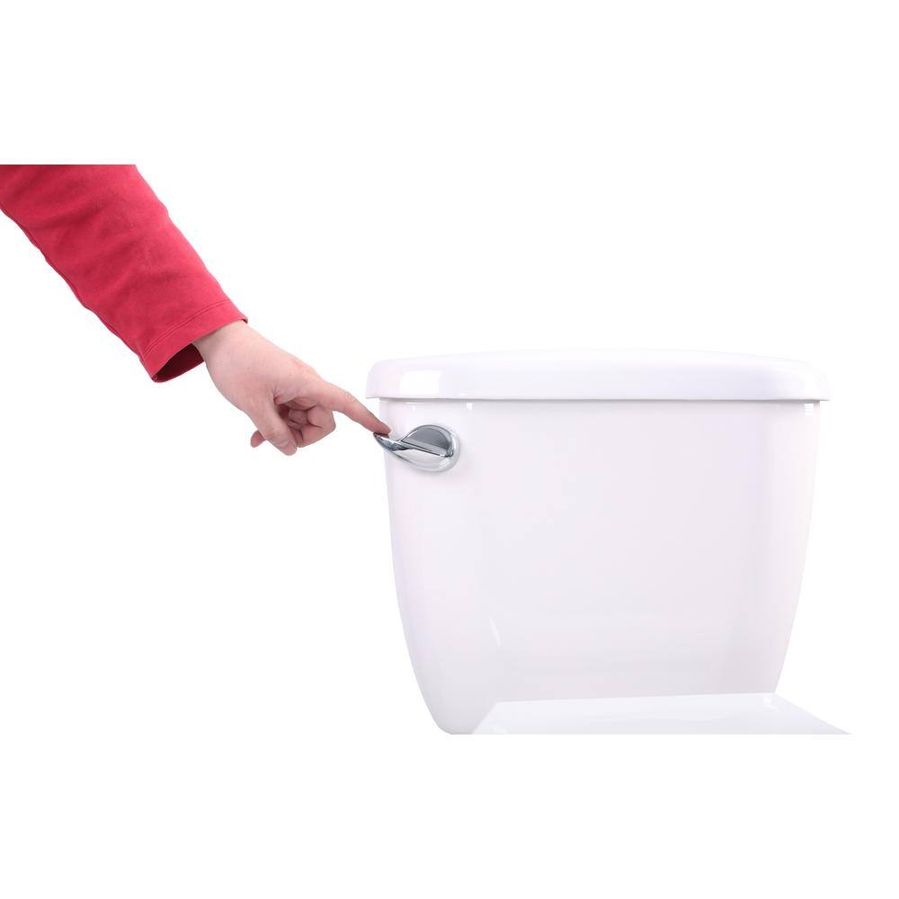 ANZZI Author 2-Piece 1.28 GPF Single Flush Elongated Toilet in White