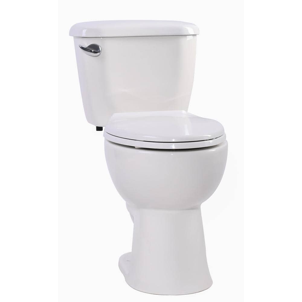 ANZZI Author 2-Piece 1.28 GPF Single Flush Elongated Toilet in White