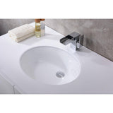 ANZZI Rhodes Series 7.5 in. Ceramic Undermount Sink Basin in White