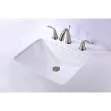 ANZZI Dahlia Series 7.5 in. Ceramic Undermount Sink Basin in White, 20.5 x 15.25 in.