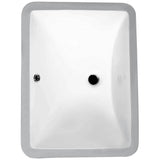 ANZZI Dahlia Series 7.5 in. Ceramic Undermount Sink Basin in White, 20.5 x 15.25 in.
