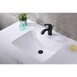 ANZZI Dahlia Series 7.5 in. Ceramic Undermount Sink Basin in White, 20.5 x 15.25 in.
