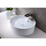 ANZZI Vitruvius Series Ceramic Round Vessel Sink, 18.5 in. x 18.5 in., Glossy White