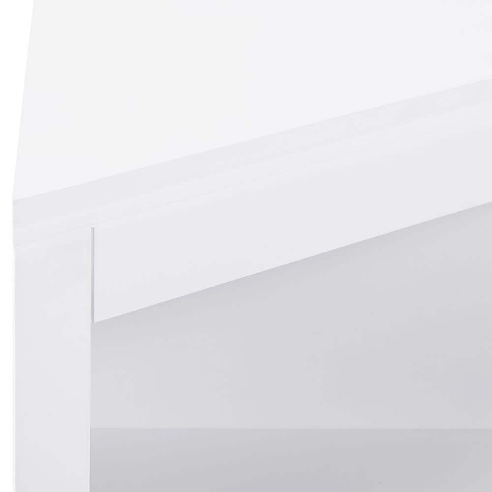 Aoibox 24 in. W x 12 in. D x 32 in. H in White Assembled Floor Corner with Doors and Shelves for Bathroom, Kitchen Cabinet
