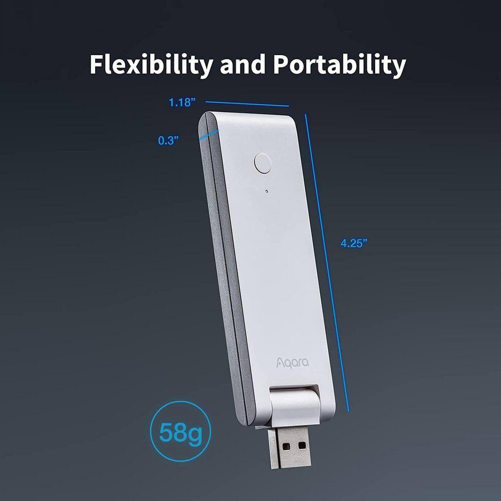 Aqara Smart Hub E1 (2.4 GHz Wi-Fi Required), Powered by USB-A, Acts as a Wi-Fi Repeater (Hotspot) for up to 2 Devices