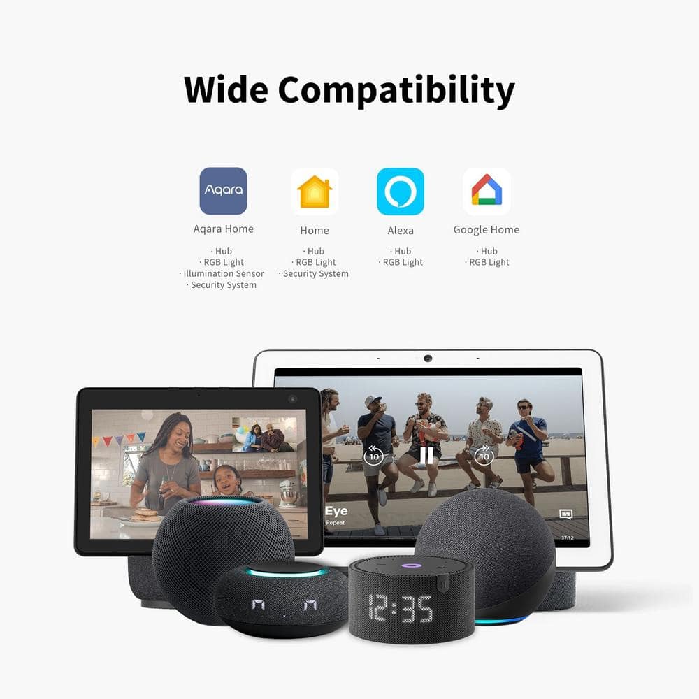 Aqara Smart Hub M1S Gen 2, Wireless Smart Home Control Center, Remote Monitor and Control