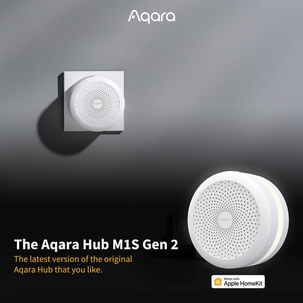 Aqara Smart Hub M1S Gen 2, Wireless Smart Home Control Center, Remote Monitor and Control