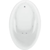 Starla 60 in. Acrylic Reversible Drain Oval Drop-in Whirlpool Bathtub with Heater in White