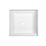 A2 32 in. x 32 in. Single Threshold Center Drain Shower Base in White