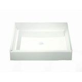 A2 36 in. x 36 in. Single Threshold Center Drain Shower Base in White