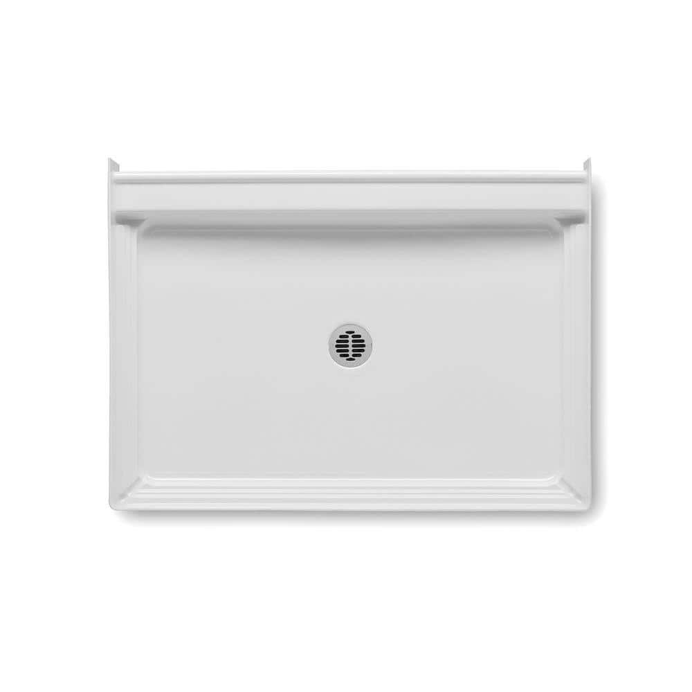 A2 48 in. x 34 in. Single Threshold Center Drain Shower Base in White
