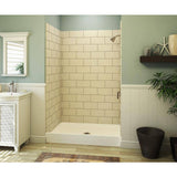 A2 48 in. x 34 in. Single Threshold Center Drain Shower Base in White