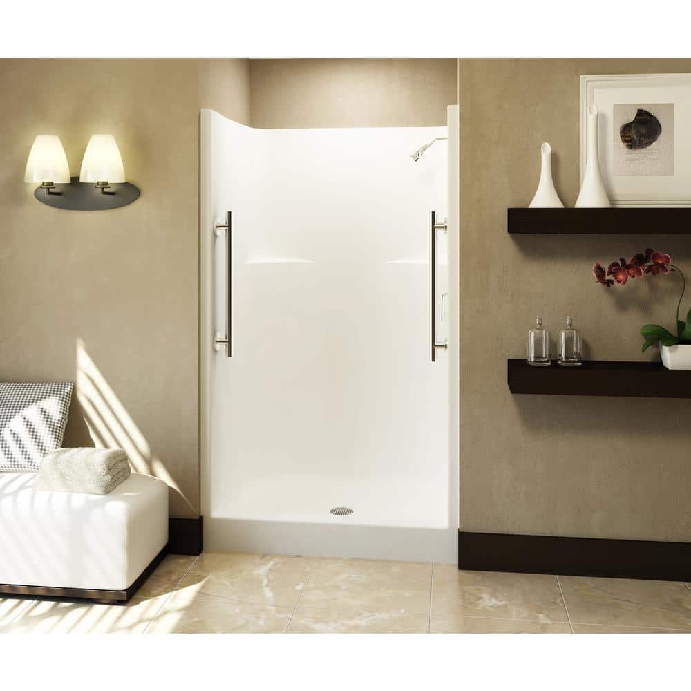 Everyday AFR 42 in. x 34 in. x 75 in. 1-Piece Shower Stall with Center Drain in White