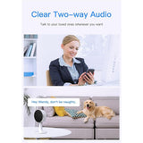 ARENTI 4MP Wi-Fi Plug-In Indoor Security Camera with Phone App, 2. 4GHz, Motion Sound Detection and Night Vision
