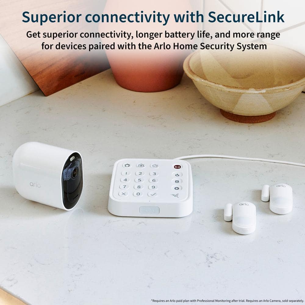 Arlo Home Security System with Wired Keypad Sensor Hub and 5 Sensors