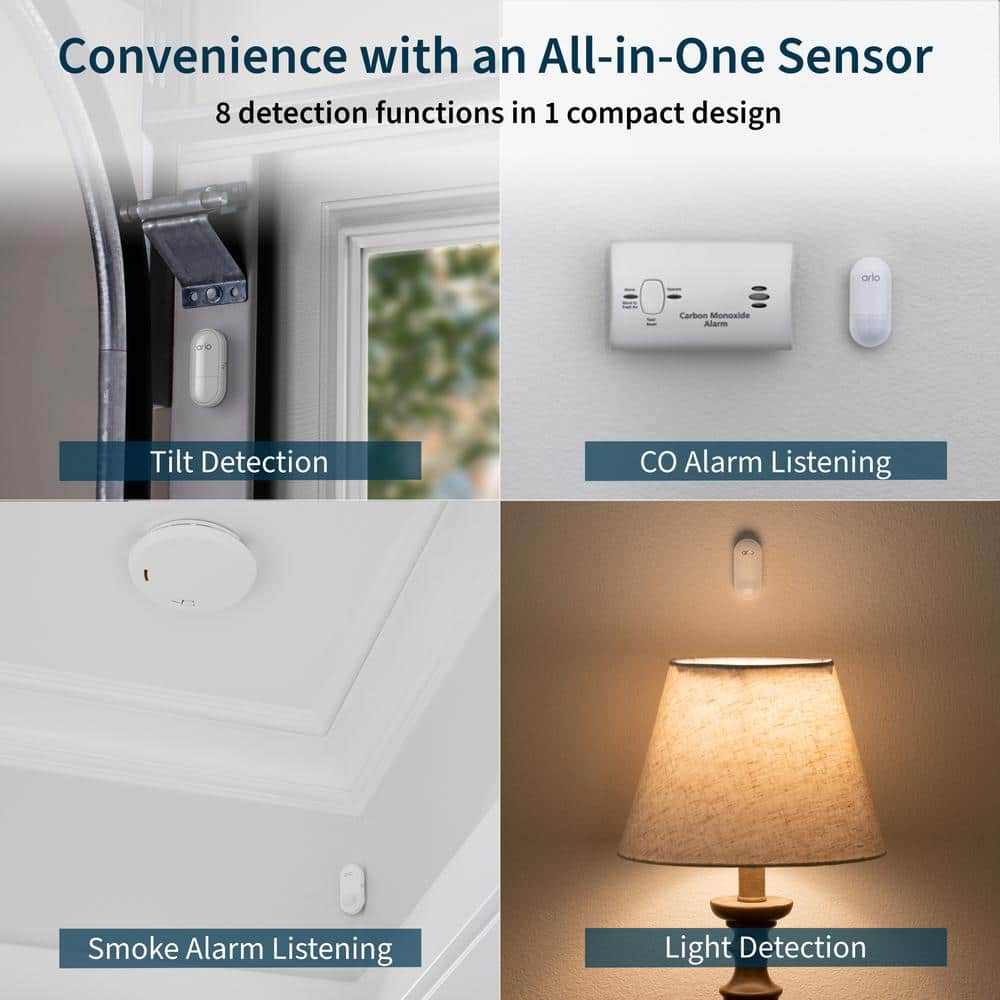 Arlo Home Security System with Wired Keypad Sensor Hub and 5 Sensors