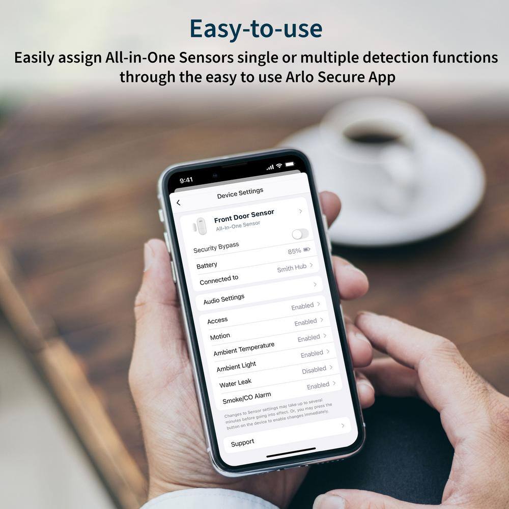 Arlo Home Security System with Wired Keypad Sensor Hub and 5 Sensors
