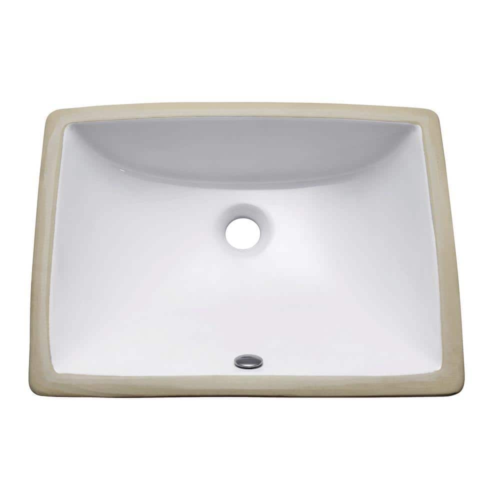 Avanity Undermount Bathroom Sink in White, 20 in. x 15 in.