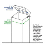 Barrette Outdoor Living 5 in. x 5 in. Vinyl White Pyramid Post Cap