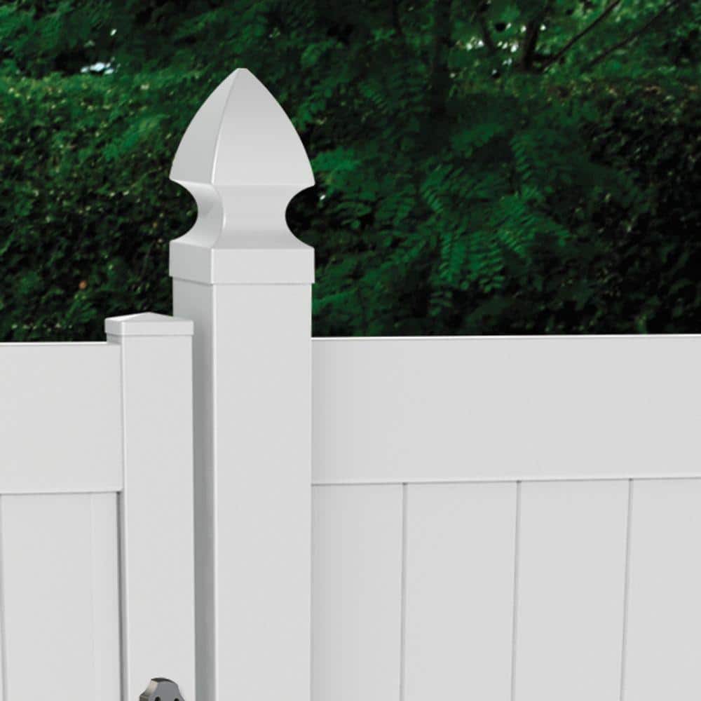 Barrette Outdoor Living 5 in. x 5 in. Vinyl White Gothic Post Cap