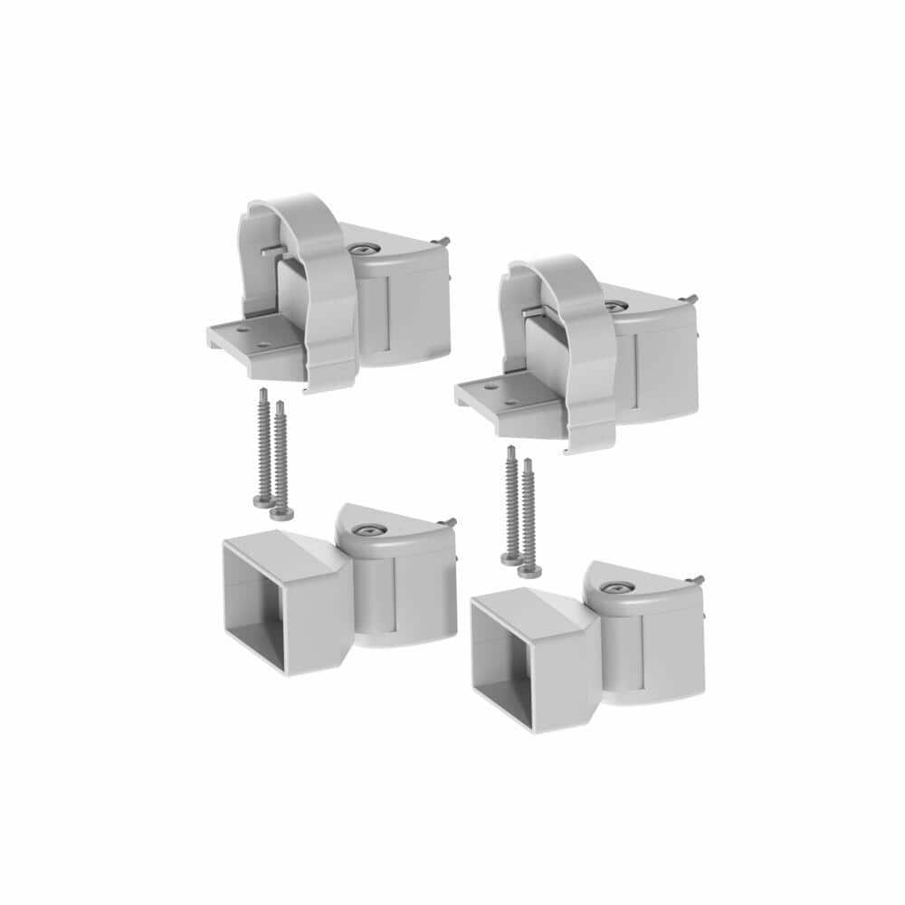 Barrette Outdoor Living VersaRail Cambridge White Aluminum Top Level Angle Bracket Kit