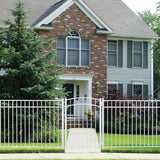 Barrette Outdoor Living Natural Reflections 2 in. x 2 in. x 6-7/8 ft. White Standard-Duty Aluminum Fence Line Post