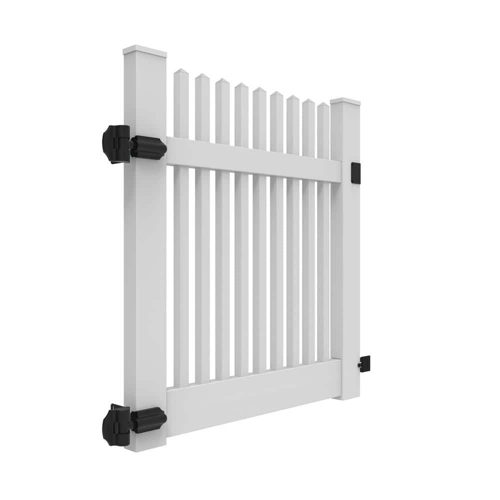Barrette Outdoor Living Yukon 4x4 White Vinyl Fence Gate