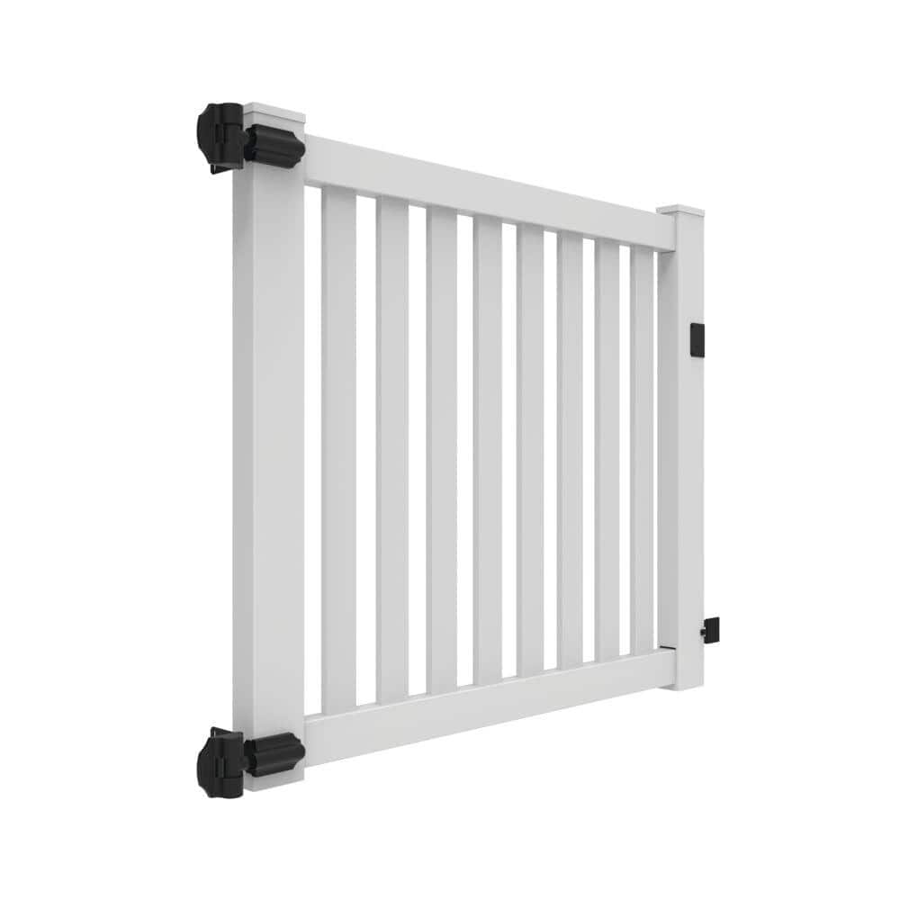 Barrette Outdoor Living Ohio 5 ft. W x 4 ft. H White Vinyl Fence Gate