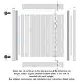 Barrette Outdoor Living White Vinyl Walk Fence Gate Kit - Bryce and Washington Series 4 ft.