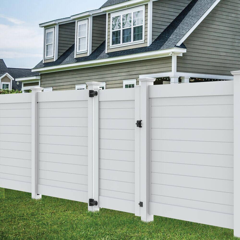 Barrette Outdoor Living Vinyl Privacy Gate 46x70.5 White