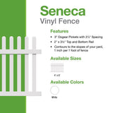 Barrette Outdoor Living Seneca White Vinyl Picket Fence Panel