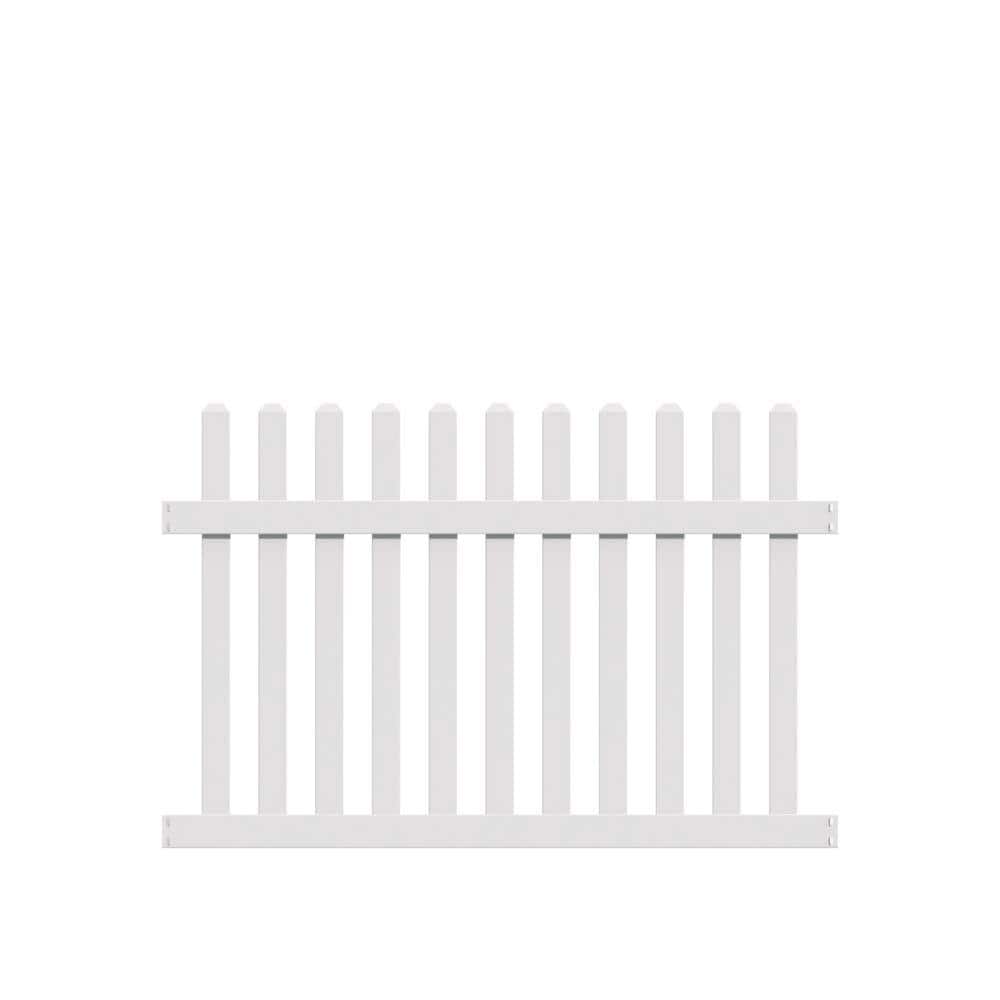 Barrette Outdoor Living Seneca White Vinyl Picket Fence Panel
