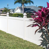 Barrette Outdoor Living Washington 4 ft. H x 6 ft. W White Vinyl Fence Panel (Unassembled)