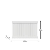 Barrette Outdoor Living Washington 4 ft. H x 6 ft. W White Vinyl Fence Panel (Unassembled)