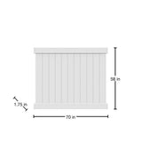 Barrette Outdoor Living Washington 5 ft. H x 6 ft. W White Vinyl Fence Panel