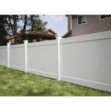 Barrette Outdoor Living Bryce 4 ft. H x 8 ft. W White Vinyl Fence Panel (Unassembled)