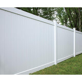 Barrette Outdoor Living Bryce 6 ft. x 8 ft. Unassembled White Vinyl Fence Panel