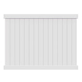 Barrette Outdoor Living Bryce 6 ft. x 8 ft. Unassembled White Vinyl Fence Panel