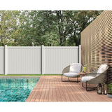 Barrette Outdoor Living Bryce 6 ft. x 8 ft. Unassembled White Vinyl Fence Panel