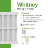 Whitney 6 ft. x 6 ft. Sand Vinyl Shadowbox Fence Panel