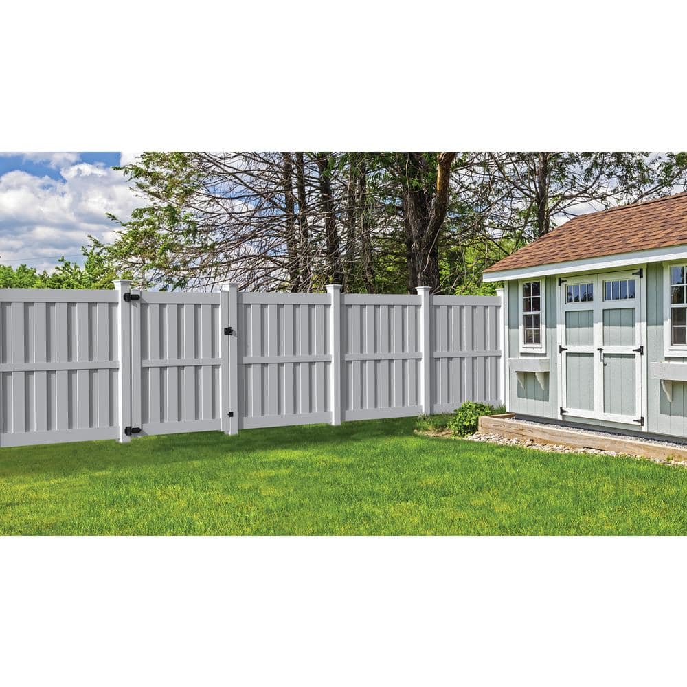 Whitney 6 ft. x 6 ft. Sand Vinyl Shadowbox Fence Panel