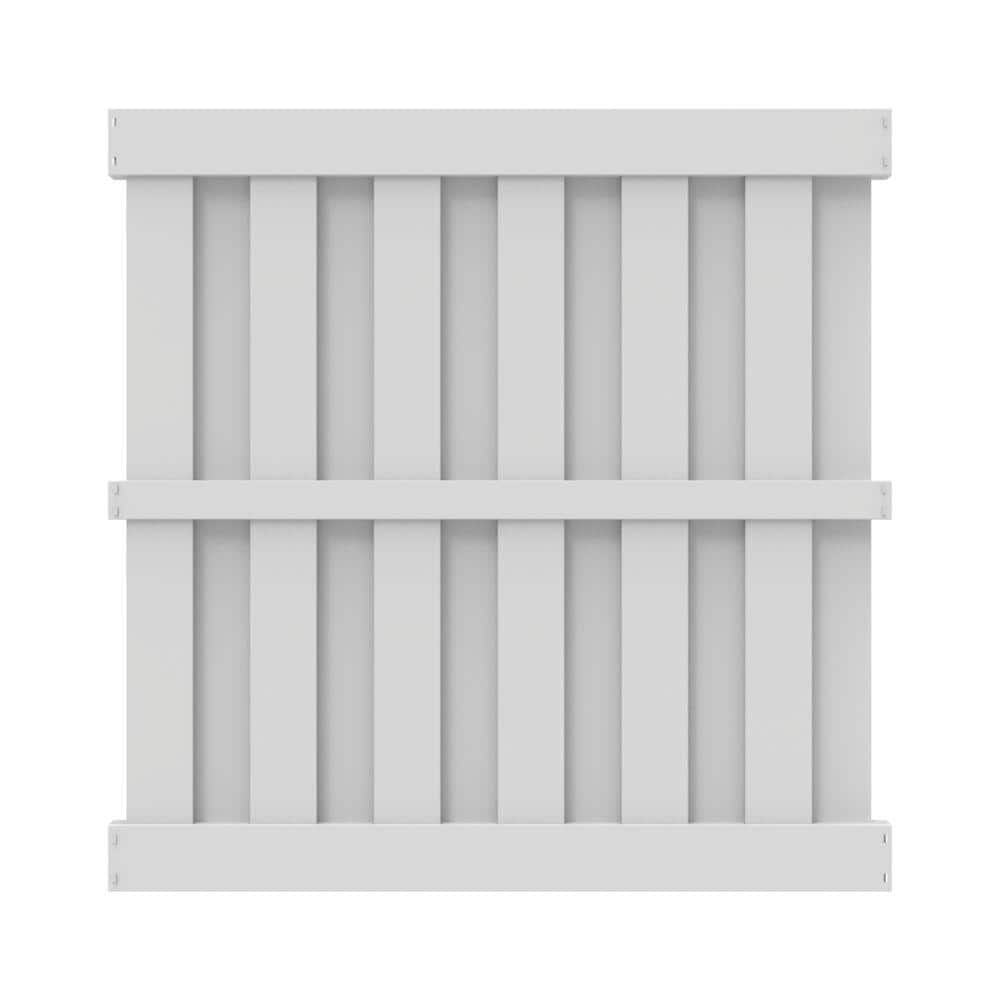 Whitney 6 ft. x 6 ft. Sand Vinyl Shadowbox Fence Panel
