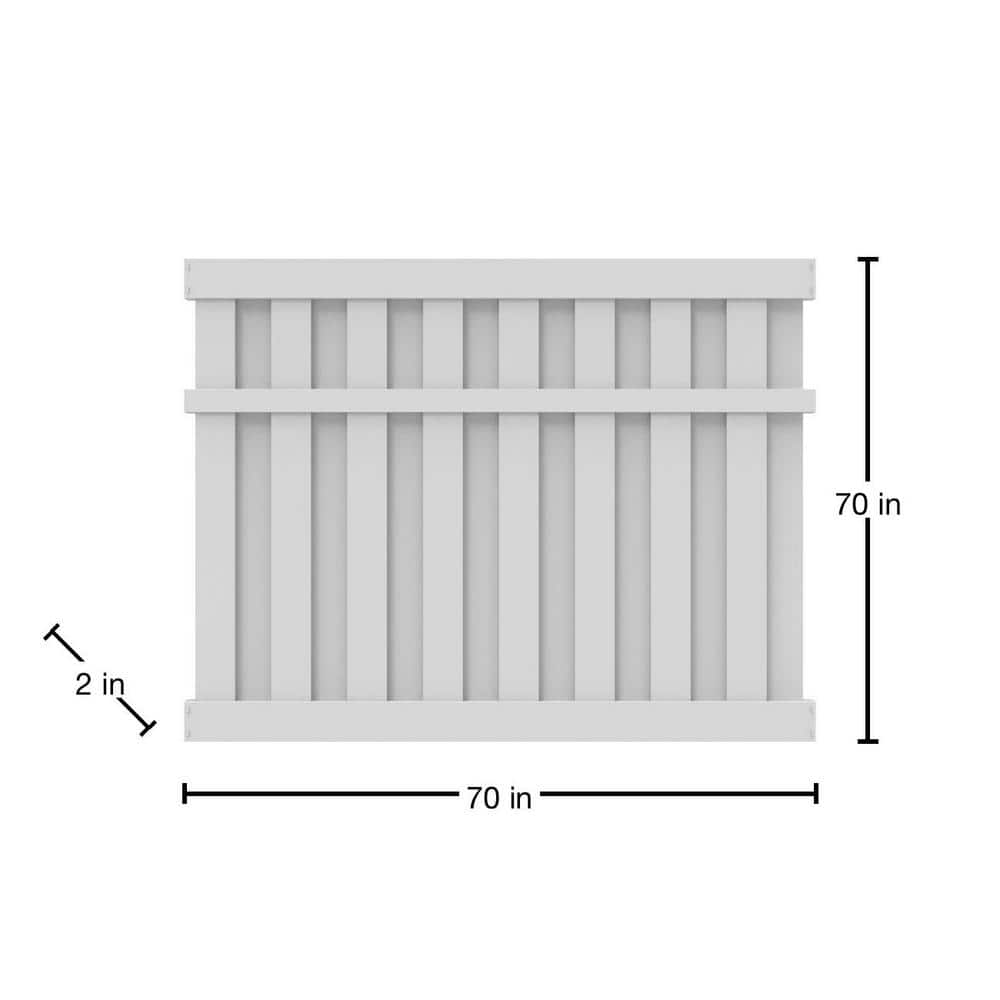 Whitney 6 ft. x 6 ft. Sand Vinyl Shadowbox Fence Panel