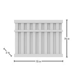 Whitney 6 ft. x 6 ft. Sand Vinyl Shadowbox Fence Panel